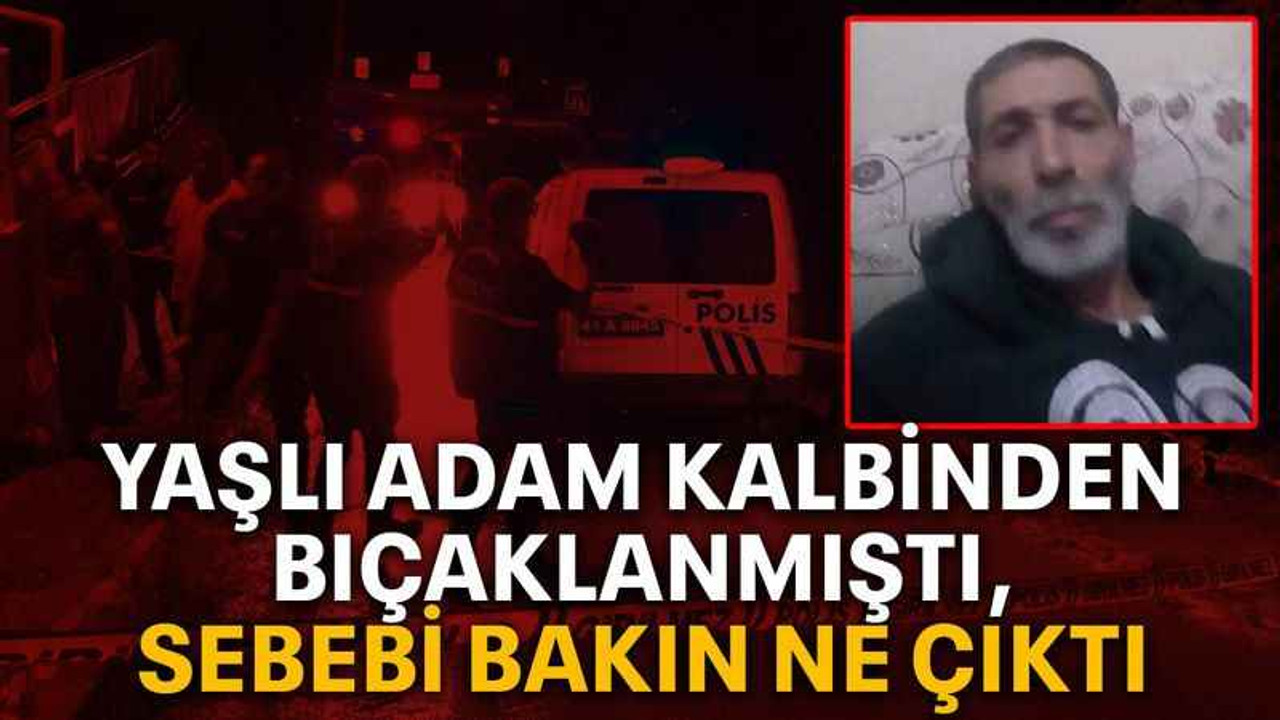 Yaşlı adam kalbinden bıçaklanmıştı, sebebi bakın ne çıktı